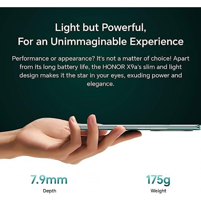 جوال هونر X9a 5G ثنائي شرائح الاتصال 8GB RAM 256GB، اخضر زمردي