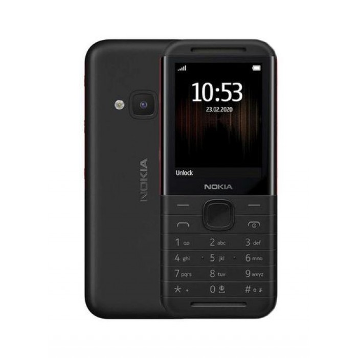 هاتف 5310 ثنائي الشريحة، بذاكرة رام سعة 8 ميجابايت وذاكرة داخلية سعة 16 ميجابايت، يدعم تقنية 2G، لون أسود/ أحمر