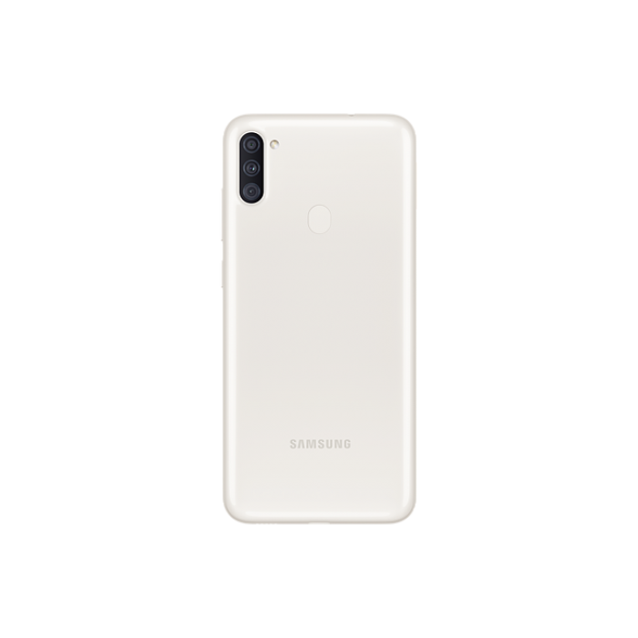 هاتف جالاكسي A11 ثنائي الشريحة بلون أبيض بذاكرة رام 2 جيجابايت وذاكرة داخلية سعة 32 جيجابايت ويدعم تقنية 4G LTE