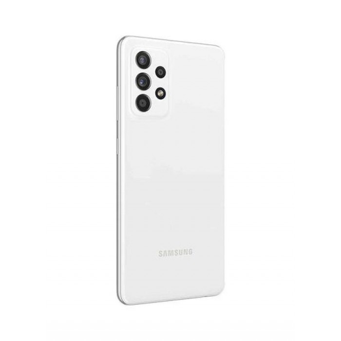 سامسونج هاتف جالاكسي A52 ثنائي الشريحة بذاكرة رام 8 جيجابايت، وذاكرة داخلية 128 جيجابايت، ويدعم تقنية 4G LTE بلون أبيض أوسوم - إصدار عالمي