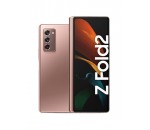 هاتف جالاكسي Z فولد 2‏ مزود بذاكرة رام سعة 12 جيجابايت وذاكرة داخلية سعة 256 جيجابايت ويدعم تقنية 5G، لون برونزي ميستيك - إصدار المملكة العربية السعودية